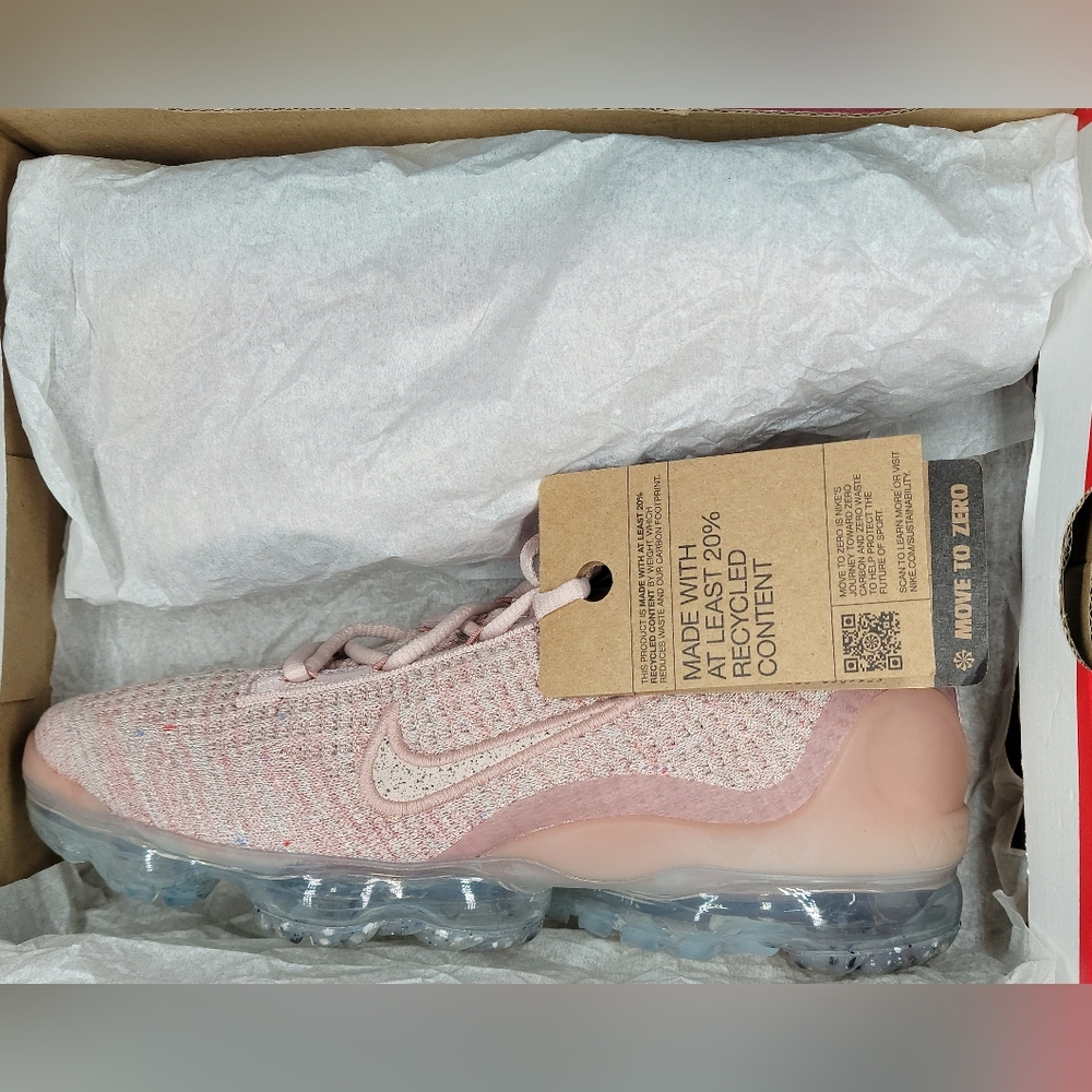 Nike Air VaporMax Flyknit 2021 Pink Oxford Sz 5.5 Women NIB